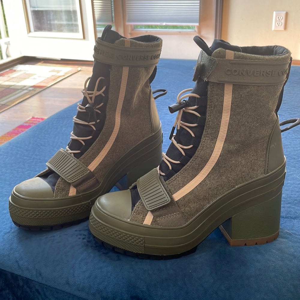 Convers Chuck 70 high heel ankle boot.